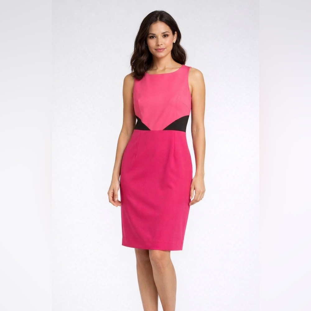 Antonio Melani Colorblock Sheath Dress | Pink & Black | Size 10